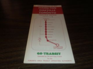 April 1976 Go Transit Government Of Ontario Hamilton Oakville Toronto Timetable