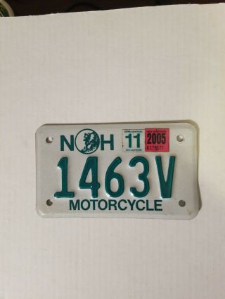 2005 Hampshire " Old Man Of The Mountain " Motorcycle License Plate (1463v)