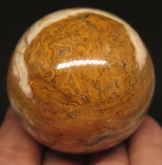 49mm 6oz Natural Banded Onyx Crystal Sphere Ball