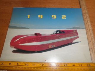1992 Bonneville Salt Racers Calendar Cars Produced By Save The Salt Fund
