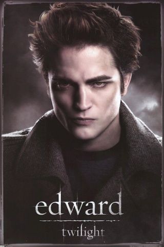 Twilight Edward Portrait 24x36 Movie Poster Robert Pattinson Vampire