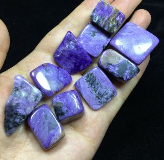 94gnew Gemmy Natural Top Gem Grade Purple Charoite Crystal Polished Healing9
