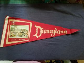 Vintage Pennant Disneyland Pennant With Lenticular Photo