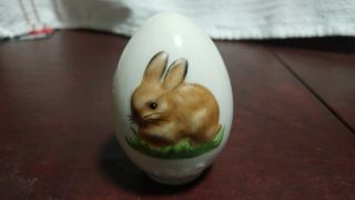 1980 Goebel Ceramic Bunny Rabbit Easter Egg