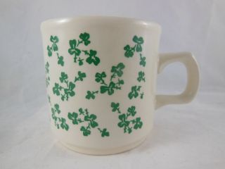 Carrigaline Pottery Ireland Irish Cup Mug Shamrocks St.  Patrick 