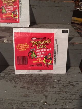 (3) 1983 Card Wrappers - Don Bluth Dragons Lair 2