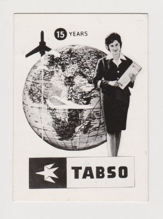 Vintage 1962 Joint Bulgarian - Soviet Airline Carrier Tabso Pocket Calendar 47776