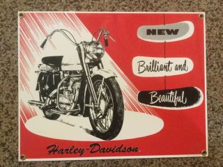 Pre Owned Harley Davidson Tin Sign.  11.  5l X 9” H.  See Photo.