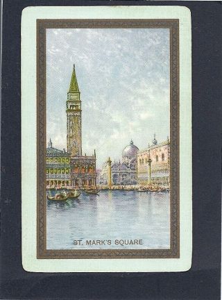 Swap Playing Cards - Single Vintage Card Scene Named " St.  Mark 