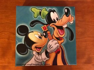 Disney Fine Art,  Tim Rogerson " Goofy & Dr.  Mickey Mouse " Limited Edition Canvas