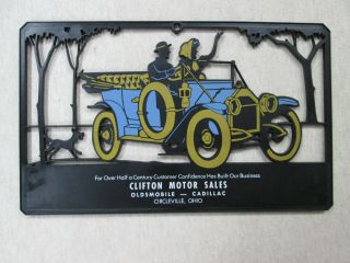 Vintage,  Advertising License Plate,  Clifton Motor Sales,  Circleville,  Ohio