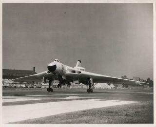 Large Vintage Photo - Avro Vulcan On Take Off