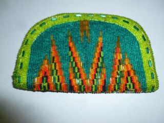 Native American Indian Beaded Coin Womens Purse Shoshone Bannock Vintage 70s