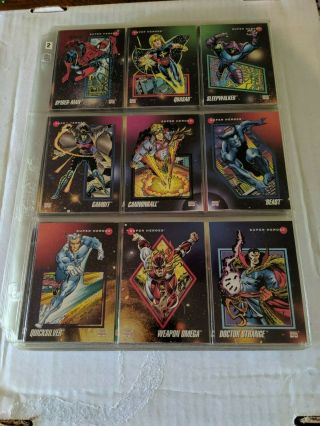 1992 Impel Marvel Universe 3 Iii 1 - 200 Card Complete Base Set