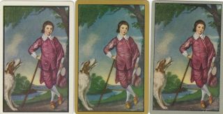 Boy And Dog - Set Of 3 Single Vintage Swap Playing Cards