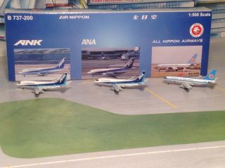 Ana All Nippon Airways Boeing 737 Ja8415 Ja8416 Ja8453 Ank 1/500 Scale Big Bird