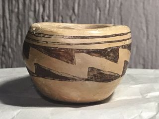 Estate Old Hopi Pueblo Indian Pottery Miniature Polychrome Bowl