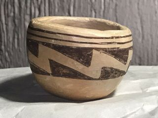 Estate Old Hopi Pueblo Indian Pottery Miniature Polychrome Bowl 4
