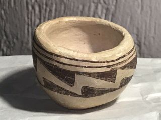 Estate Old Hopi Pueblo Indian Pottery Miniature Polychrome Bowl 5