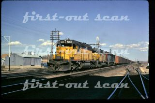 Slide - Union Pacific Up 3200 Sd40 - 2 Action On Frt Ogallala Ne 1974