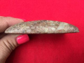 Puddin Stone Hump Back Gorget - Birdstone Bannerstone Arrrowhead Artifact 4