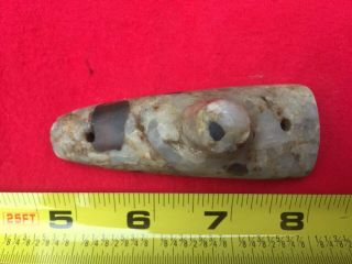 Puddin Stone Spine Back Gorget - Birdstone Bannerstone Arrrowhead Artifact