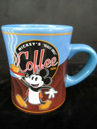 Disney Parks Mickey’s Really Swell Coffee Mug Mickey Mouse Theme Perks Blue