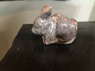 Vintage Stone Marble Stoapstone Bunny Rabbit Figurine Hand Carved