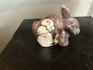 Vintage Stone Marble Stoapstone Bunny Rabbit Figurine hand carved 2