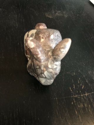 Vintage Stone Marble Stoapstone Bunny Rabbit Figurine hand carved 3