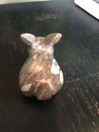 Vintage Stone Marble Stoapstone Bunny Rabbit Figurine hand carved 4