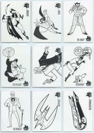 1995 Skybox The Adventures Of Batman & Robin Coloring Card Insert Set 1 - 9