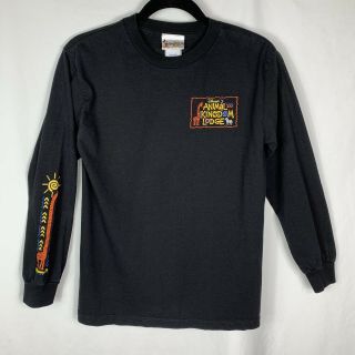 Disney World Animal Kingdom Lodge Black Long Sleeved Shirt Size S Embroidered