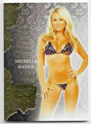 2019 19 Benchwarmer 25 Years Michelle Baena Gold Foil Base Card 79 /25 Playboy