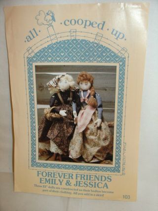 All Cooped Up 22 " Doll Pattern Forever Friens Emily & Jessica
