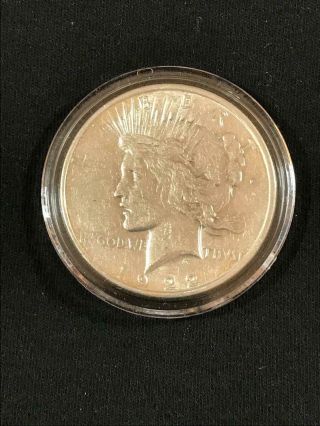 Peace Silver Dollar 1922 - D In Protective Plastic Case In Very Fine