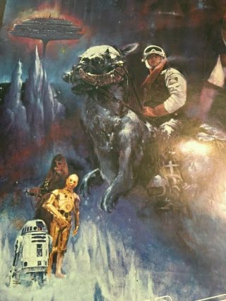Star Wars THE EMPIRE STRIKES BACK 1980 Movie Poster RARE Red Lettering 3