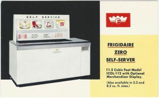 1951 Frigidaire Zero Self - Server Commercial Freezer Advertising Postcard