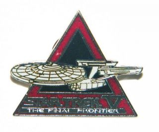 Star Trek V: The Final Frontier Enterprise Triangle Metal Cloisonne Pin 1989