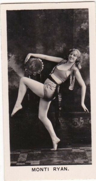 Monti Ryan - R J Lea/jrs " Girls From Shows " Pin - Up/cheesecake 1935 Cig Card