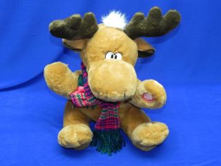 Retired Christmas Moose Singing Dancing Reindeer Plush Animated Toy 12 