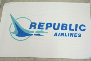 Vintage Republic Airlines Promotional Beach Towel
