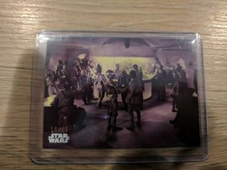 2018 Topps Star Wars Anh B&w 43 The Mos Eisley Cantina Purple Parallel /25