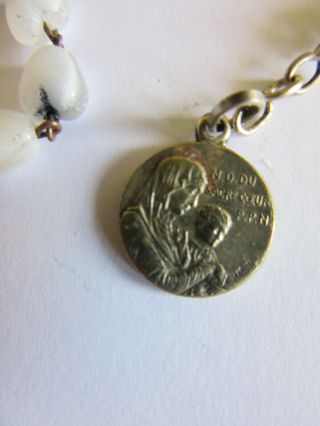Antique French Our Lady Of The Sacred Heart Rosary Signed PENIN P.  P.  N 9.  44 inch 2