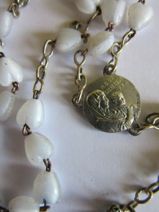 Antique French Our Lady Of The Sacred Heart Rosary Signed PENIN P.  P.  N 9.  44 inch 3