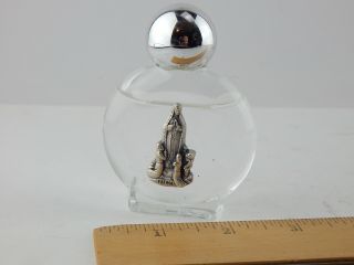 Fatima Holy Water Bottle Small Glass Mary Mother Jesus - Fast