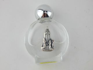 Fatima Holy Water Bottle small glass Mary Mother Jesus - FAST 3