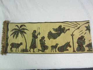Nativity Scene Tapestry Table Runner 76 " X 13 " Multi Color