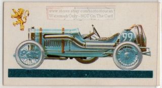 1912 Peugeot Grand Prix 7.  6 Liter France Automobile Car Vintage Trade Ad Card