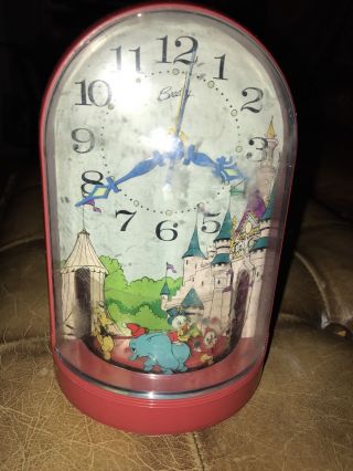 Vintage Mickey Mouse Wind Up Musical Clock By Bradley